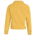 thumbnail image 4 of Denim Jacket Long Sleeve Slimming Cardigan Coat Top with PocketsRedM, 4 of 4