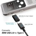 thumbnail image 2 of USB C to Mini USB Adapter - Female to Male Converter for Charging and Data Transfer Compatibility, 2 of 5