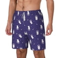 thumbnail image 2 of Uemuo Astronaut Rabbit Pattern Mens Swim Trunks Quick Dry Board Shorts with Mesh Lining, Stretch Beach Shorts Quick Dry No-Chafing Board Shorts-3X-Large, 2 of 9