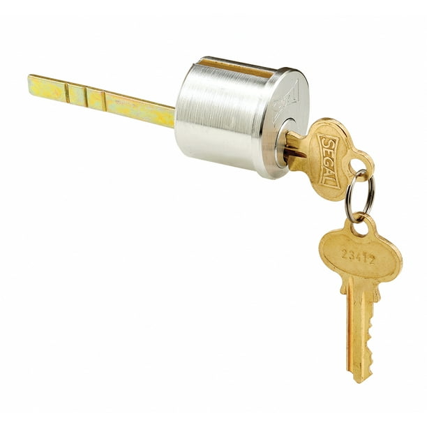 Segal Replacement Deadbolt Lock Cylinder in Brushed Chrome Finish