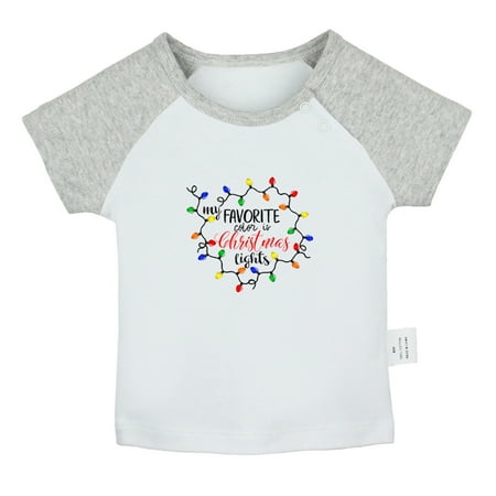 

My Favorite Color is Christmas Lights Funny T shirt For Baby Newborn Babies T-shirts Infant Tops 0-24M Kids Graphic Tees Clothing (Short Gray Raglan T-shirt 0-6 Months)