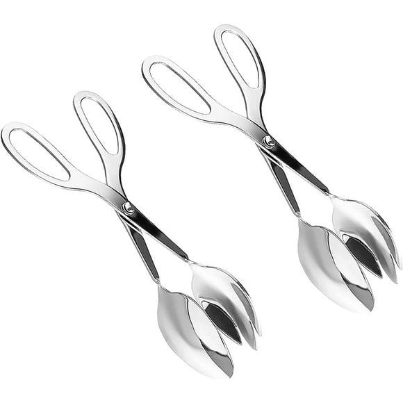 2pcs stainless steel salad tongs buffet tongs