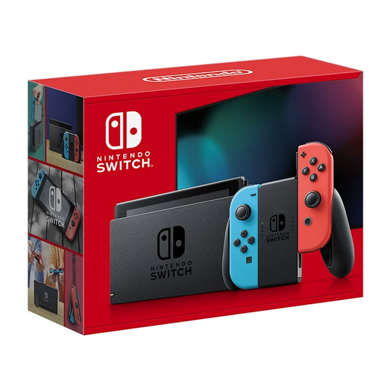 Nintendo Switch Neon Blue/Red with Switch Sports Bundle | Includes Extra Joy-Con (Red/Blue), Dock, Joy-Con Grips and Straps | With Signature Series Nintendo Switch Neon Blue/Red with Switch Sports Bundle | Includes Extra Joy-Con (Red/Blue), Dock, Joy-Con Grips and Straps | With Signature Series
