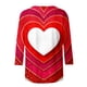 thumbnail image 5 of Xuyuer Womens Valentine T Shirts Love Heart Printed Graphic Tee Tops Spring Shirts Halloween Round Neck 3/4 Length Sleeve Graphic Tee Tops Fashion Casual Printed T-Shirt Top, 5 of 6
