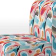 thumbnail image 4 of Designart "Abstract Wave In Neutral Tones" Multicolor Abstract Upholstered Accent Chair - Modern Arm Chair For Bedroom, 4 of 5