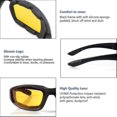 thumbnail image 3 of 3 Pair Motorcycle Riding Glasses Padding Goggles Uv Protection Dustproof Windproof Motorcycle Sunglasses For Outdoor Actives, 3 of 4