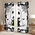 thumbnail image 2 of Feelyou Kawaii Cartoon Ghost Black Out Curtains for Kid, Cute Cat Kitten Curtains Pack of 2 (42x63 Each), White Black Halloween Bedroom Curtains, Blackout Curtains Home Decor, 2 of 6
