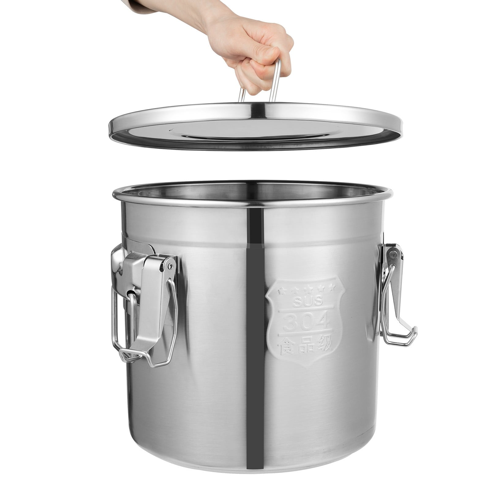 12L Stainless Steel Airtight Canister for Kitchen, Food Storage Containers, Rice Cereal Grain Container, Storage Food Flour Sugar Milk Cookie