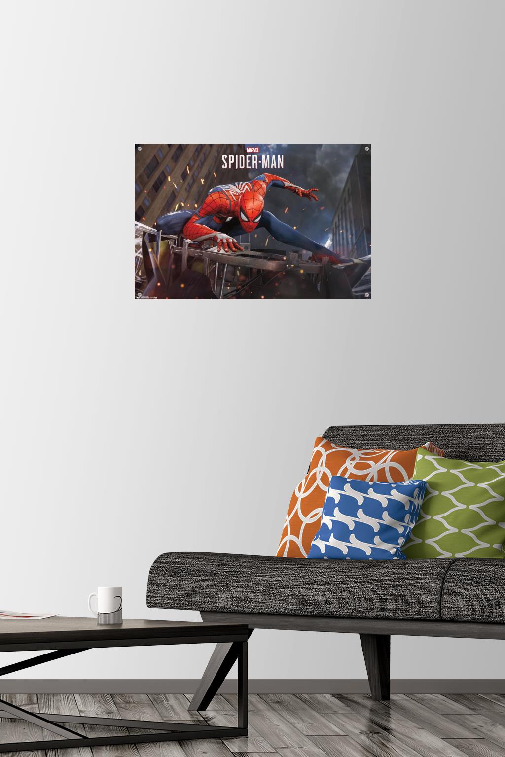 Marvel Comics - Spider-Man - Action Wall Poster with Push Pins, 14.725" x 22.375"