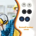thumbnail image 4 of Maoww 2pcs Cover Ear Cushion Soft Comfortable Skin-Friendly Earmuffs Sponge Leather Protection Computer Sleeve Headset Dark Blue, 4 of 6