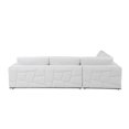thumbnail image 4 of Titan Furnishings Transitional Italian Top Grain Leather Sectional White, 4 of 16