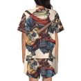thumbnail image 6 of Fotbe Samurai Frog Guitar Print Pajama Set for Women 2 Piece Loungewear Short Sleeve Tops and Shorts Set Soft Sleepwear-XX-Large, 6 of 7