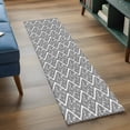 thumbnail image 3 of 2'x6' Rug Runners for Hallways Kitchen, Black White Non Slip Entryway Beside Floor Carpet Runner, Modern Abstract Art Farmhouse Washable Laundry Room Bedroom Throw Rugs Mat for Family Pet, 3 of 8