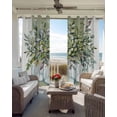 thumbnail image 4 of Eucalyptus Green Blackout Curtains, Light Blocking Print Window Curtains, Vintage Bottle Succulents Stripes Thermal Insulated Window Drapes for Living Room Kitchen Cafe 2 Panels, 104"W x 52"L, 4 of 9