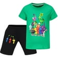 thumbnail image 1 of Pikmin Wiki Ensemble à Manches Courtes pour Enfants, Ensemble Mode en Coton à Col Rond avec Shorts à Manches Courtes, Convient aux Enfants de 6 à 13 Ans, 1 of 3