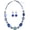 Blue, variant on Multi Color Beaded Statement Necklace and Earrings for women Shiny Crystal Stone Beads Choker[u7740]