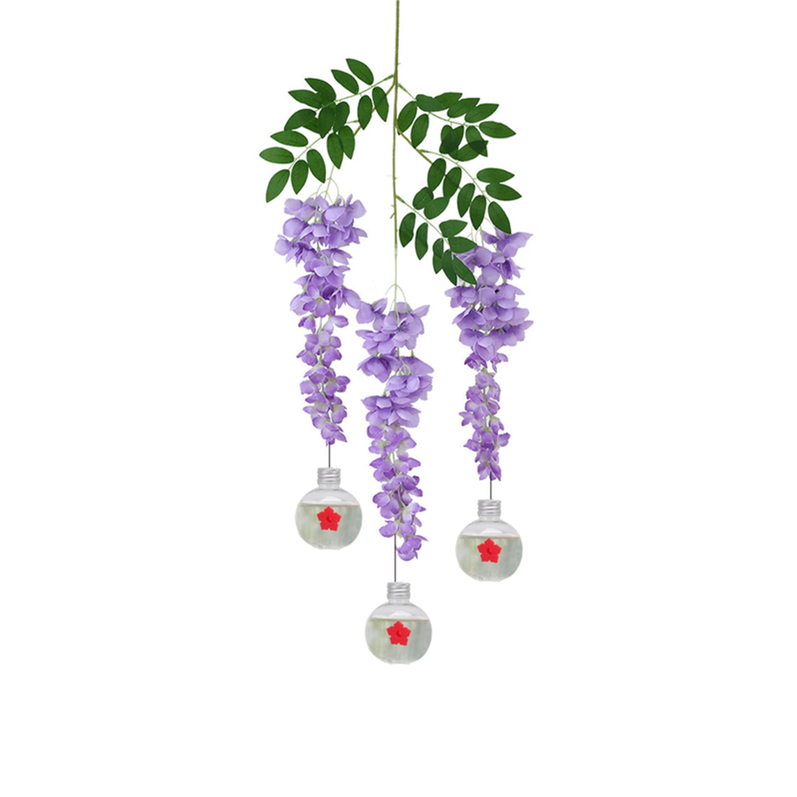 TTJ Squirrel Proof Bird Feeders Bird Feeder Pole Humming Bird Feeder Faux Wisteria Flower Wisteria Long Branch Bird Feeder