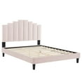thumbnail image 3 of Modway Elise King Performance Velvet Platform Bed in Pink, 3 of 10