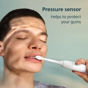 Philips Sonicare 5000 Series Electric Toothbrush - Sonic Toothbrush with Pressure Sensor, 4 Brushing Settings, Easystart Feature, Smartimer & Quadpacer, 14-Day Runtime, White, Model HX4042/81