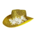 thumbnail image 3 of Cowboy Hats for Men Western Gold Wide Brim Classic Cowgirl Hats Halloween Party Wear Men's Women's Fashion Hats, One Size, 3 of 3
