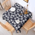 thumbnail image 2 of Navy Skull Pattern Square Tablecloth,Waterproof Square Table Cover,Wipeable Spillproof Washable Table Cover for Home Kitchen Party Decor 42"X42"(107x107cm), 2 of 6