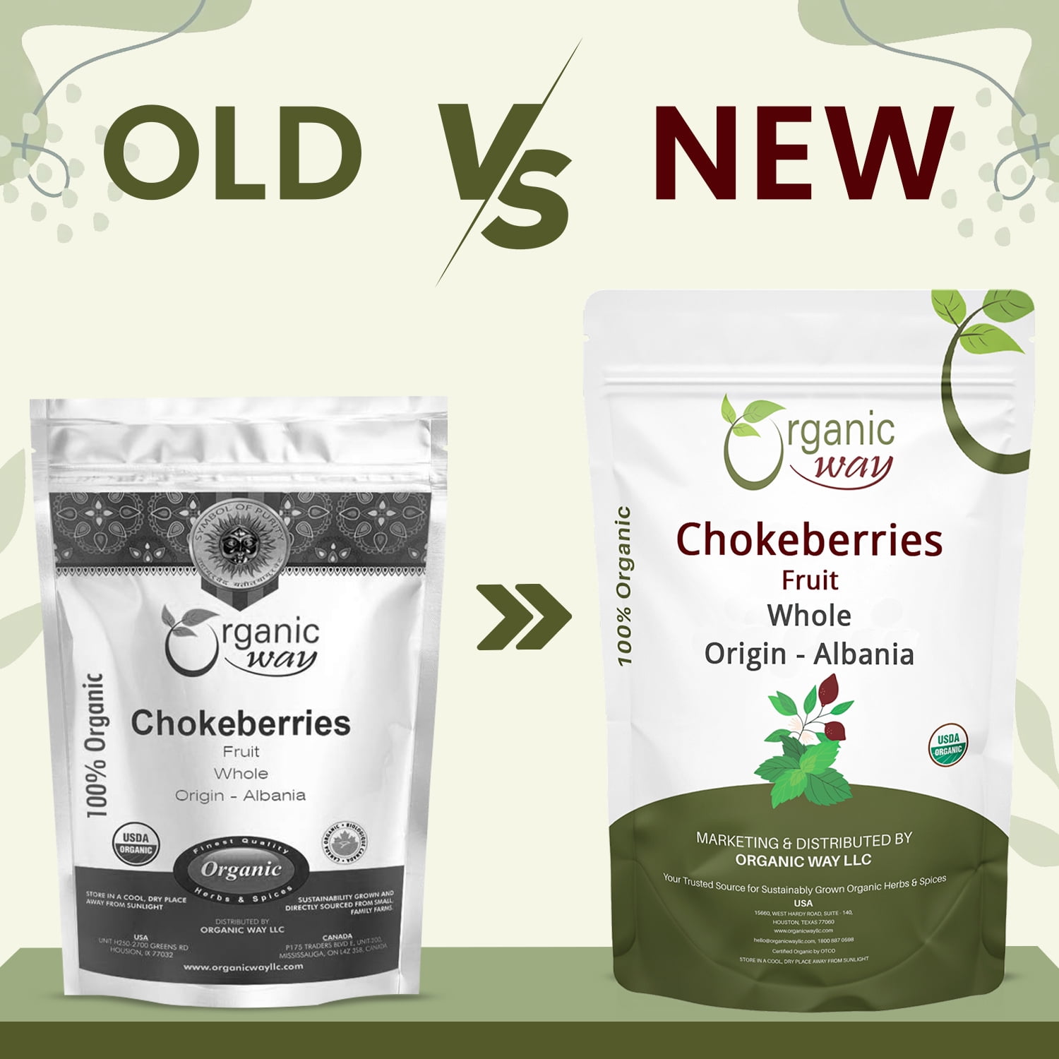 Organic Way Chokeberries Fruit/Aronia Berry Whole (Aronia Melanocarpa) - European Wild-Harvest | Organic & Kosher Certified | Non GMO & Gluten Free | USDA Certified | Origin - Albania (1 lbs / 16 oz)