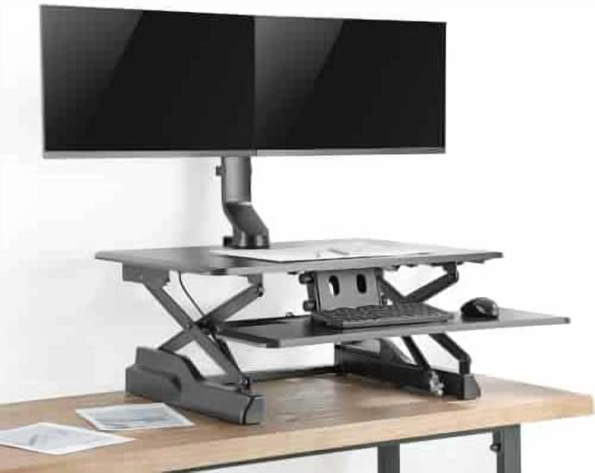 VersaDesk Dual Monitor Mount w/ 360-Degree Screen Rotation for Monitors up to 32 inches, VESA compatible