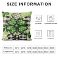 thumbnail image 6 of Nawypu St Patricks Day Pillow Covers Watercolor Green Lucky Clover Shamrock Grey Buffalo Plaid Decorative Throw Pillow Cases Farmhouse Decoration for Sofa Couch Bed&nbsp;2pc, 6 of 6
