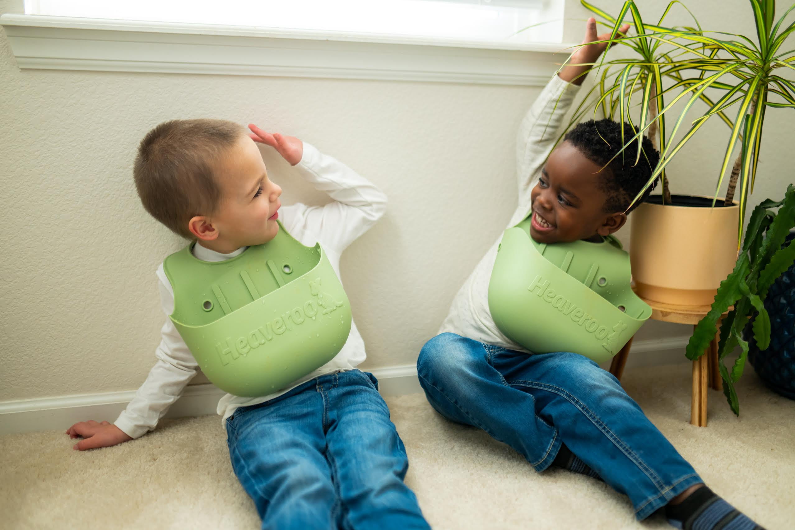 Heaveroo Silicone Vomit Bib, America's 1st Safety Compliant Vomit Bib, XL Bucket Design to Catch Vomit and other Messes