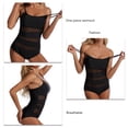 thumbnail image 5 of Women Onepiece Swimsuit Mesh Stitching Fashion Swim Wear Lightweight Breathable Stretchy Machine Washable Bathing Suit Black 2XL, 5 of 6
