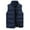 Navy, variant on KDFJPTH Men Women Autumn And Winter Fashion Casual Solid Color Zipper Collar Sleeveless Cotton Padded Vest Top Features Winter Wool Mens Coat Puff Jacket