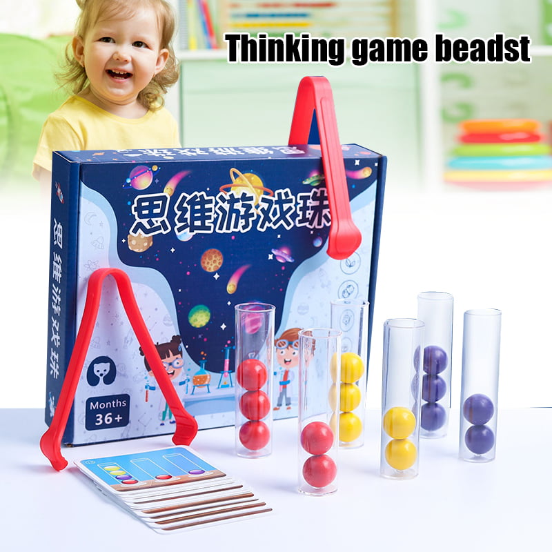 Clip Bead Test Tube Toy Children Logic Concentration Fine Motor Training Game US