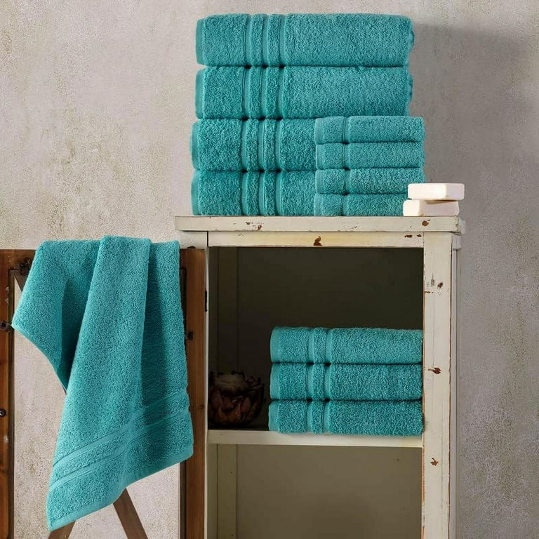 Hawmam Linen Cool Grey Bath Towels 4-Pack - 27x54 Soft and Absorbent,  Premium Quality Perfect for Daily Use 100% Cotton Towel 600 GSM