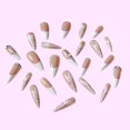 thumbnail image 3 of Uñas postizas largas Stiletto Press on Nails con diseño de flores Rhinestones Uñas postizas Cubierta completa Acrílico Bling Uñas postizas para mujeres y niñas JM, 3 of 5