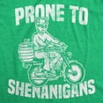 thumbnail image 2 of Mens Prone to Shenanigans T shirt Funny St Patricks Day Green Green Parade Tee Graphic Tees, 2 of 7