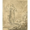 thumbnail image 2 of Laurent de la Hyre 15x17 Gold Ornate Wood Frame and Double Matted Museum Art Print Titled - The Liberation of Saint Peter (1647), 2 of 4