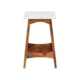 thumbnail image 6 of Pemberly Row Contemporary Mango Wood and Marble Side Table in Brown, 6 of 9