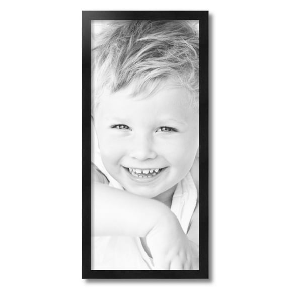 ArtToFrames 12" x 27" Black Picture Frame, 12x27 inch Black Wood Poster Frame (WOM-5141)