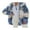 Blue, variant on Seyurigaoka Women Contrast Color Hooded Coat Long Sleeve Zip-up Plush Tops