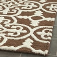 thumbnail image 3 of SAFAVIEH Cambridge Kimberly Geometric Wool Runner Rug, Dark Brown/Ivory, 2'6" x 8', 3 of 10