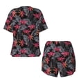 thumbnail image 2 of Sigee Colorful Hawaii Palms for Sleepwear Casual Pjs with Pockets Women's Pajamas Sets Shorts 2 Piece Short Sleeve Lounge Sets X-Large, 2 of 9