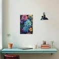 thumbnail image 4 of ZHONGYUTONG Succulents Canvas Wall Art Blooming Colorful Succulents Picture Prints Desert Tropical Botanical Painting Home Decor Framed (20.00" x 30.00"), 4 of 5