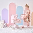 thumbnail image 6 of Teamson Kids Olivia's Little World Pin Up Classic 2-in-1 Baby Doll Stroller with Detachable Bassinet, Retractable Canopy & Nursery Bag, Beige, 6 of 14