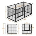 thumbnail image 2 of Enclos pour Chien 6 Panneaux 32 Pouces Parc pour Chiots Canards Lapin Clôture d'Exercice Pliable Robuste avec Structure Robuste Noir, 2 of 4