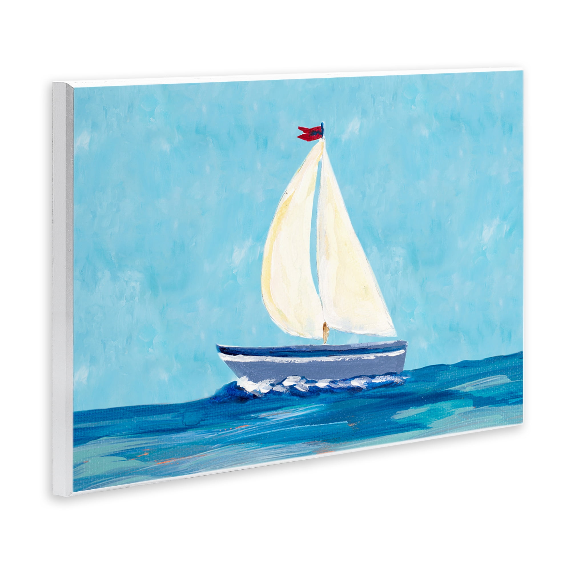 Stupell Industries Sail The Sea Transportation Painting Unframed Art Print Wall Art, 15 x 10