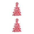 thumbnail image 3 of FRCOLOR 2pcs Clay Christmas Tree Pendant for Holiday Decorations Table Centerpieces and Scene Layouts Christmas Tree Hanging Ornament Clay Craft, 3 of 8