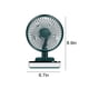 thumbnail image 3 of Campana Para Cocina USB Desk Fan, Rechargeable Mini Portable Fan, 180° Automatic Shaking Desktop Fan With 4 Speeds, LED Display, Strong Airflow Quiet, 3 of 8