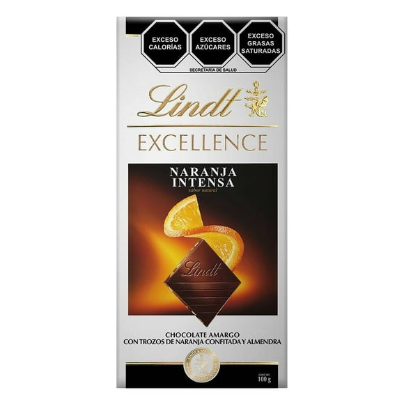 Chocolate amargo Lindt Excellence naranja intensa y almendra 100 g