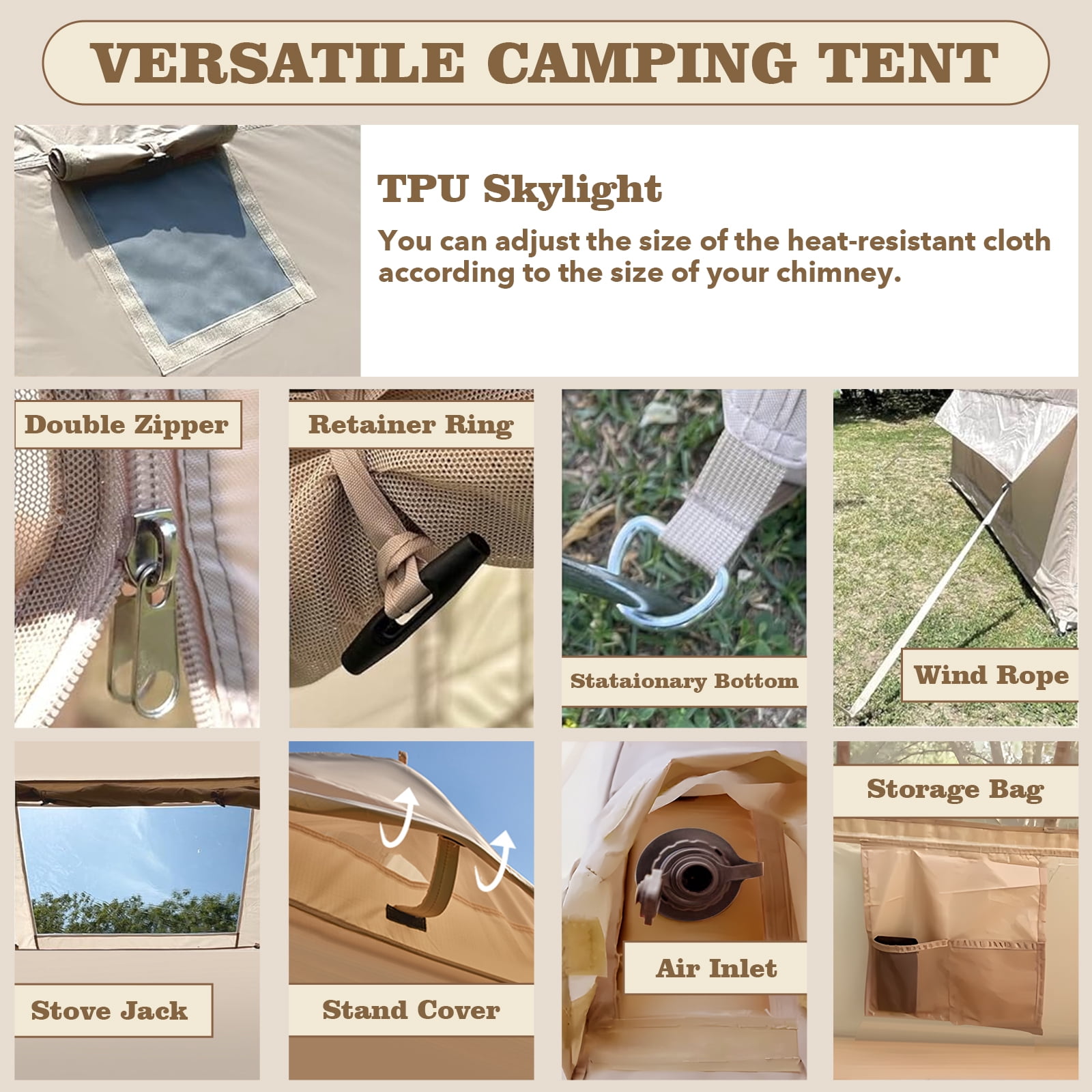 Inflatable Tent for Camping - 6-8 Person Ultra-Quick Setup Blow Up Tent,80.73 Square Feets 4 Season Inflatable Tent with Stove Jack, Inflatable Camping Tent Portable for Outdoor, Waterproof