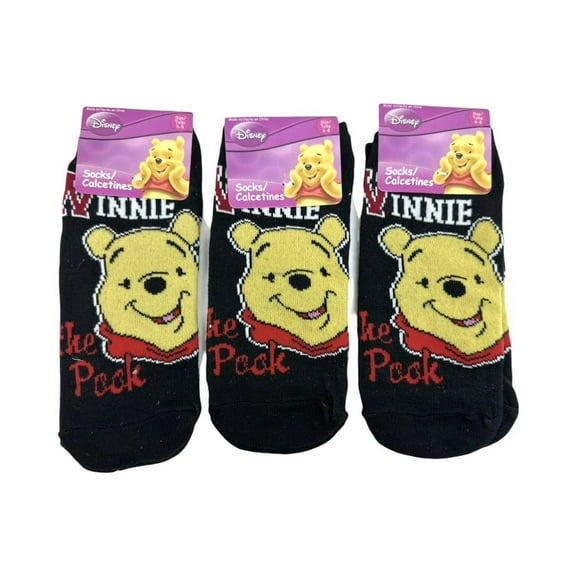 6pk Disney Winnie The Pooh children socks (size 6-8) astd